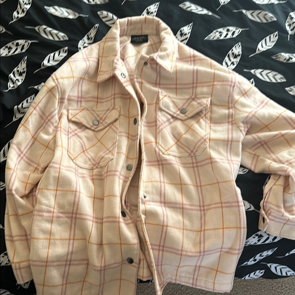 Plaid Cream Jacket